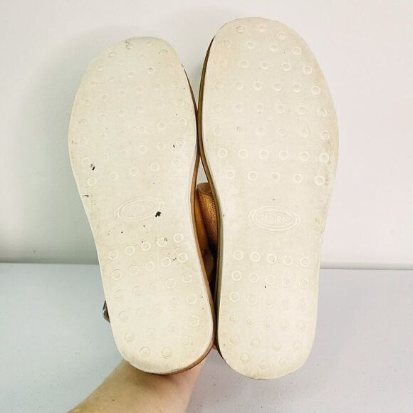 Tod's Rose Gold Genuine Leather Strappy Sandals - Picture 6 of 7